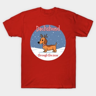 Dachshund Through The Snow T-Shirt